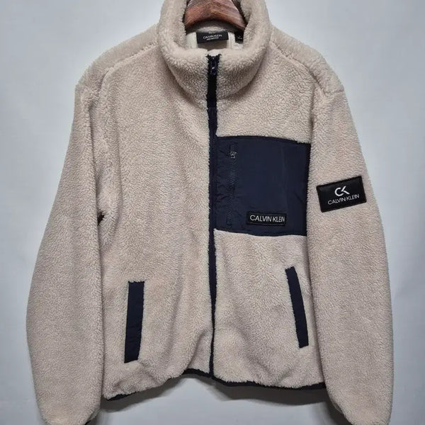 [BUNJANG] Calvin Klein Men's Fleece Jacket Navy / [남자100]캘빈클라인 플리스 자켓(후리스,뽀글이)