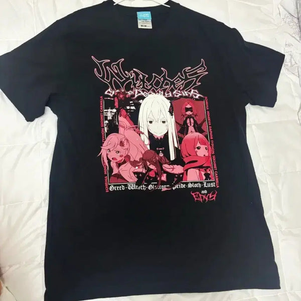 [BUNJANG] Re:Zero Echidna Witch Official T-Shirt / 리제로 에키드나 마녀 공식 반팔티