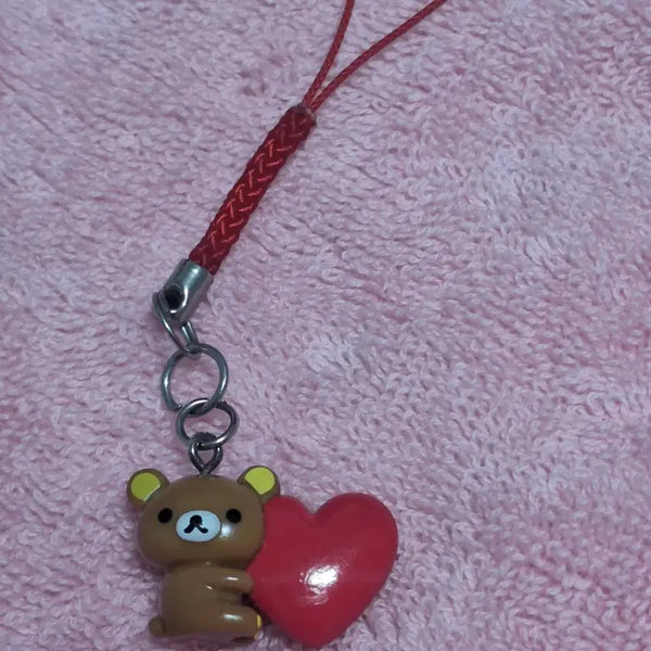 [BUNJANG] Vintage Rilakkuma Heart Charm / 고전))리락쿠마 하트 키링