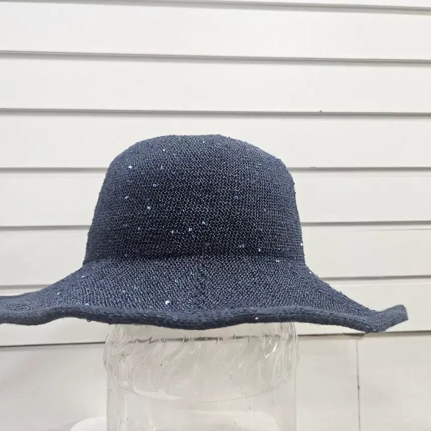 [BUNJANG] Navy Sequin Embellished Wire Fedora Hat / 네이비 스팽글장식  와이어 페도라56/보물찾기천사