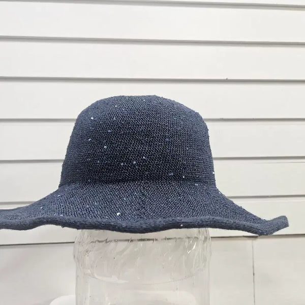 [BUNJANG] Navy Sequin Embellished Wire Fedora Hat / 네이비 스팽글장식  와이어 페도라56/보물찾기천사