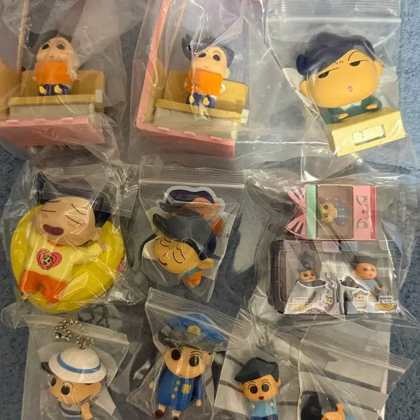 [BUNJANG] Crayon Shin-chan Tetsuo Figure & Keyring Bundle Set / 짱구는못말려 철수피규어&키링 일괄세트
