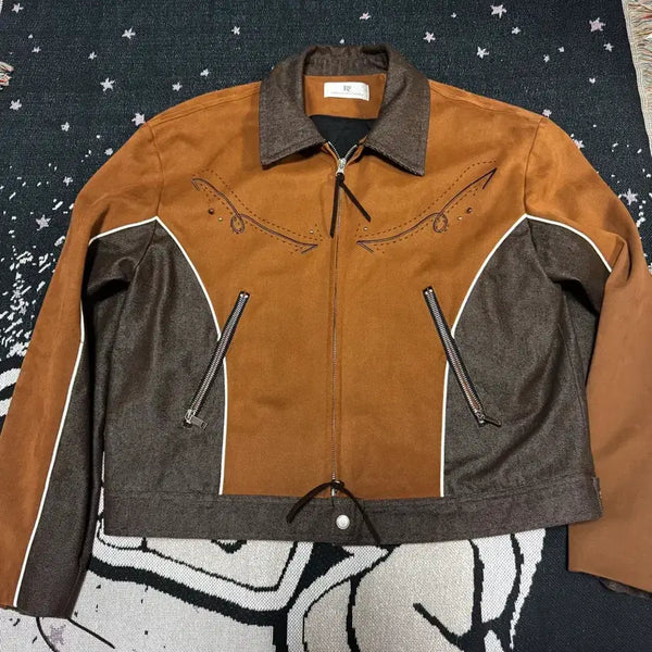 [BUNJANG] Rssc Suede and Denim Western Jacket / Rssc 스웨이드 앤 데님 웨스턴 자켓