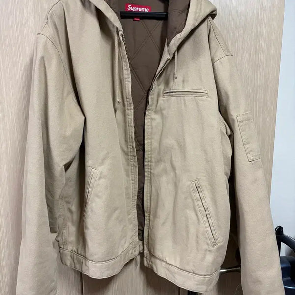 [BUNJANG] Supreme x Thrasher Hooded Work Jacket XL Tan / (XL슈프림 x 트레셔 후드 워크 자켓 탄