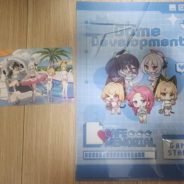 [BUNJANG] Blue Archive Game Development Club Special Edition Clear File & Postcard Bundle Set / 블루아카이브 카페 메모리얼 게임개발부 특전 클리어파일,엽서 일괄