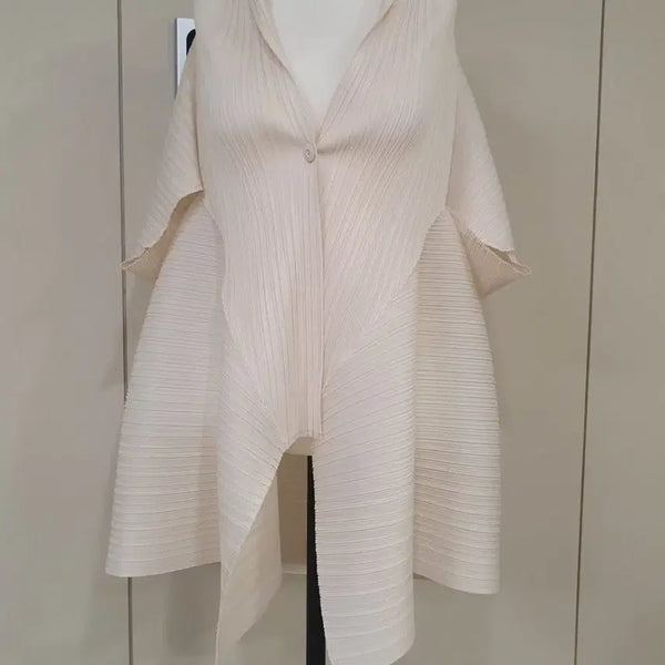 [BUNJANG] Pleated Cardigan - Ivory / 플리츠 가디건 아이보리