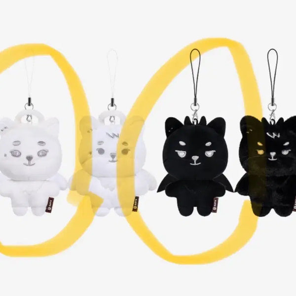 [BUNJANG] Young K Secret Mini Plush Keyring Set (Angel & Devil) / 영케이 시크릿 미니 플러시 키링 데멀 천사 악마 세트