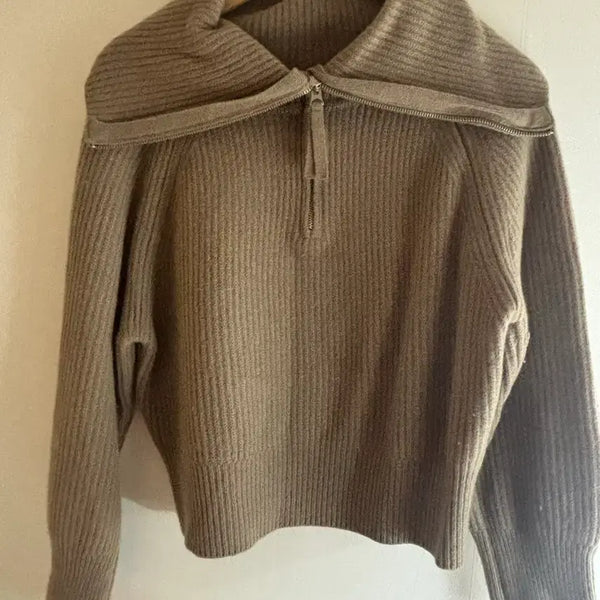 [BUNJANG] Zip-Up Knitwear / 집업 니트