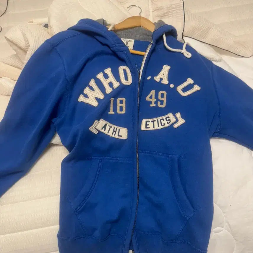 [BUNJANG] Whoo You Hooded Zip-Up Blue L / 후아유 후드집업 블루 L