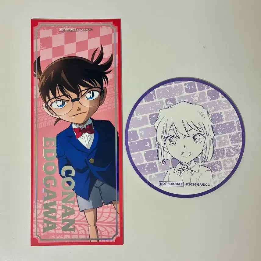 [BUNJANG] Detective Conan Fanbase Pop-up Exclusive Bundle: Conan & Sera Ticket, Haibara Coaster / 명탐정코난 팬베이스 팝업 특전 일괄 코난&세라 티켓 하이바라 코스터