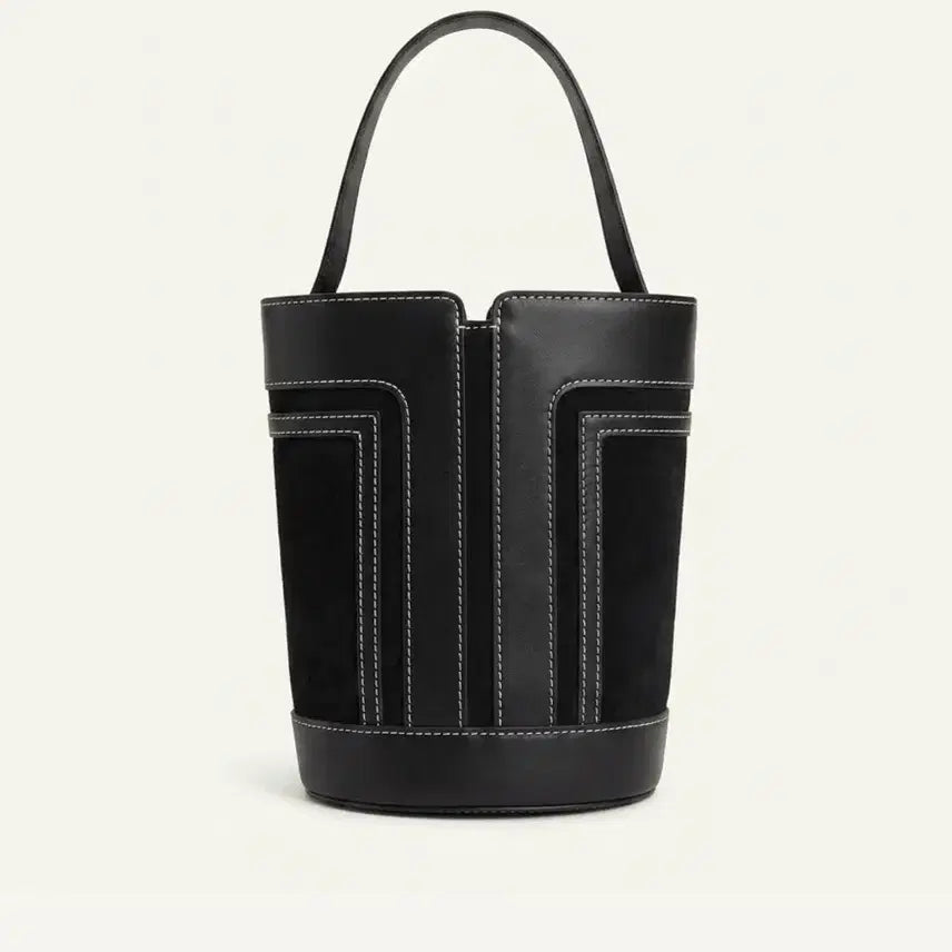 [BUNJANG] Stitch Point Leather Tote Crossbody Bag / 스티치포인트 레더 토트 크로스백