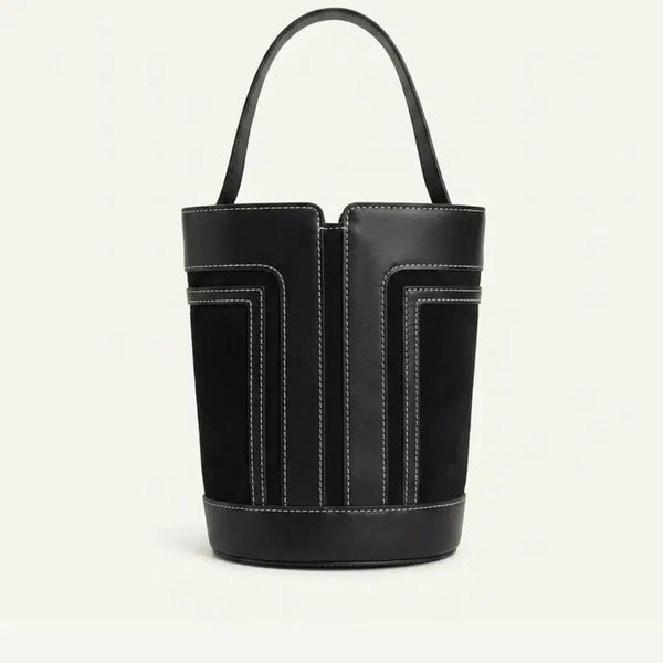 [BUNJANG] Stitch Point Leather Tote Crossbody Bag / 스티치포인트 레더 토트 크로스백
