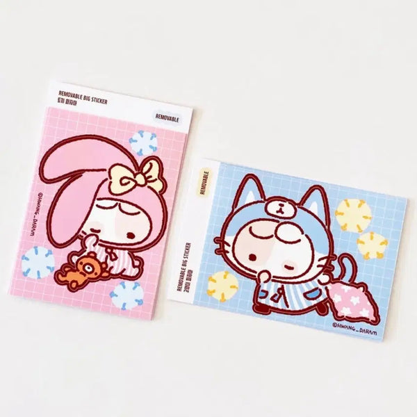 [BUNJANG] Hwangdaram Animal Pajama Big Removable Sticker / 황다람 동물 파자마 빅 리무버블 스티커