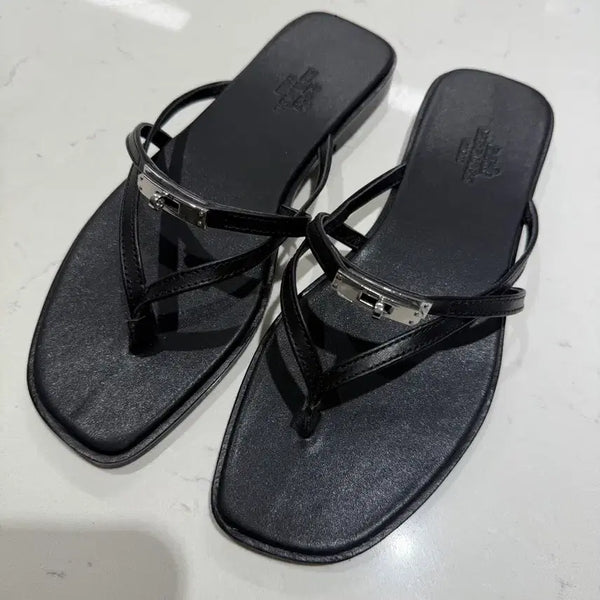 [BUNJANG] Hermes Buckle Slides Sandals Size 36 / H 켈리 쪼리 슬리퍼 샌들 36 사이즈