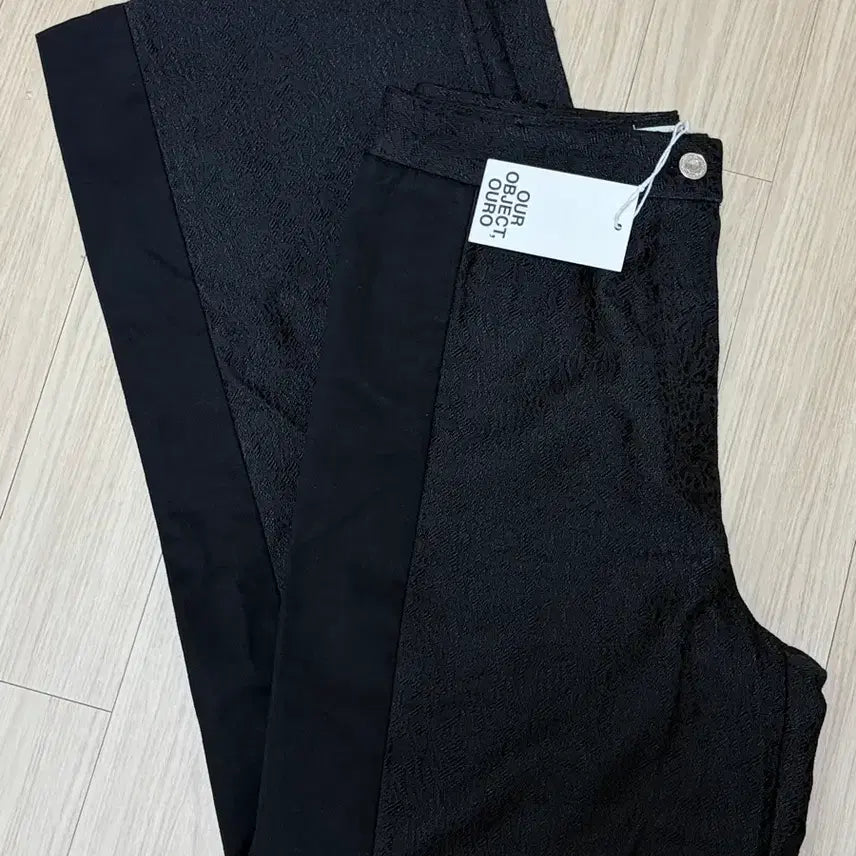 [BUNJANG] OURO Black Pattern Wide Pants M (New) / OURO 아우로 블랙 패턴 와이드 팬츠 M (새상품)
