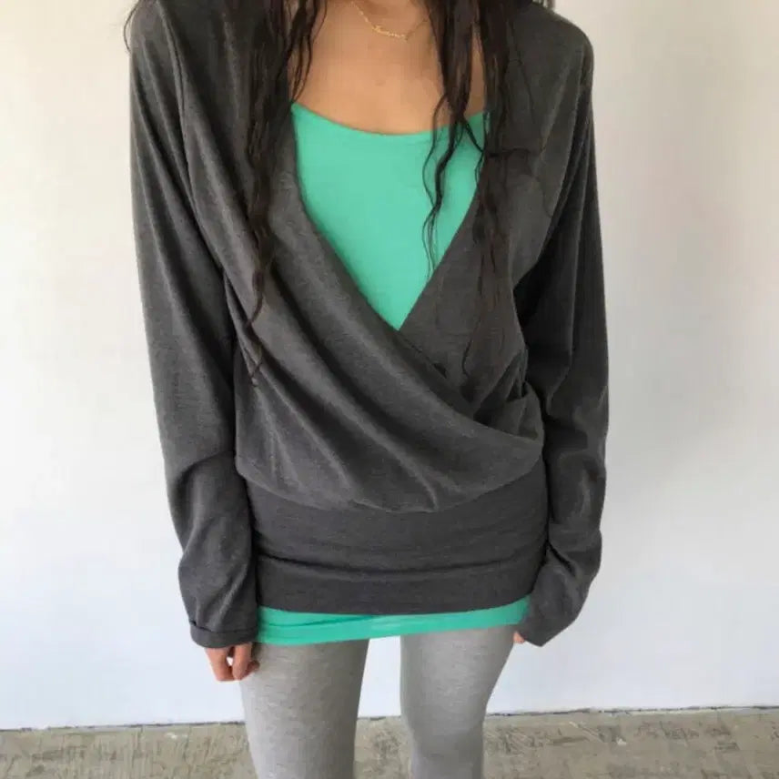 [BUNJANG] Wrap Design Top / 랩 디자인 탑