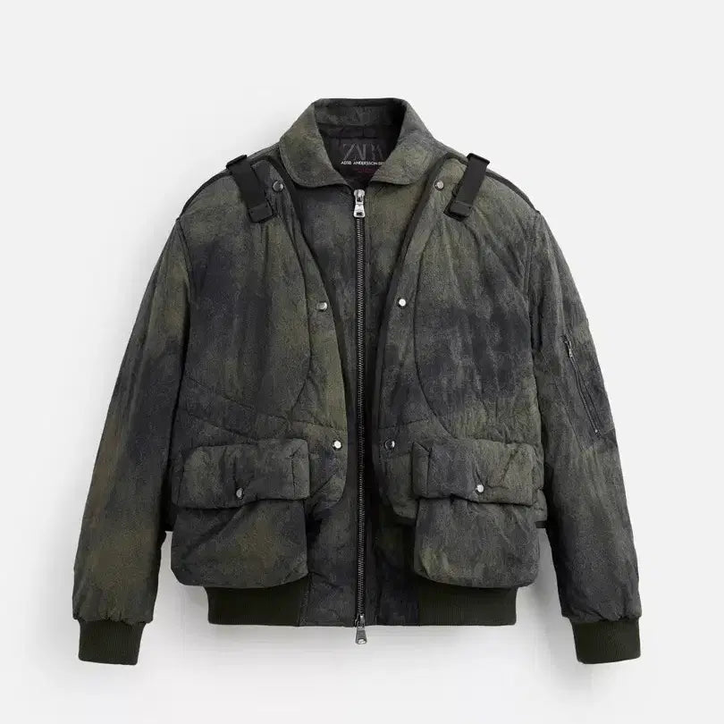 [BUNJANG] Zara x Andersson Bell Quilted Vest Bomber Jacket Khaki L / 자라 x 앤더슨벨 퀼티드 베스트 봄버자켓 카키 L