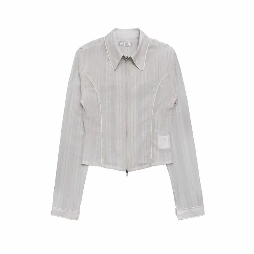 [BUNJANG] Wet Tag Sheer Shirt Jacket Mobe Grey / 웻태그 WET TAG 쉬어 셔츠 자켓 모브 그레이