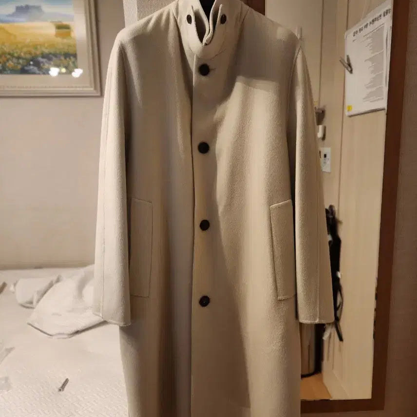 [BUNJANG] Solid Homme Wool Cashmere Blend Coat Beige (Size 48) / 새상품) 솔리드 옴므 코트 베이지(울 70, 캐시미어30)(48)