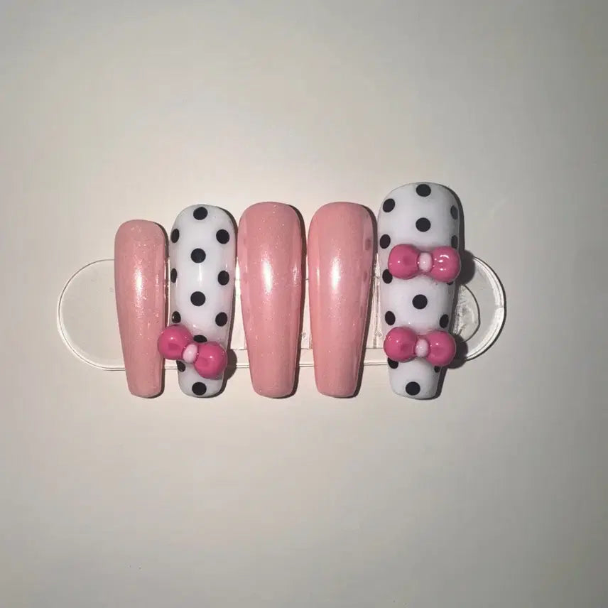 [BUNJANG] Tot Ribbons Nail Tips / 토트리본 네일팁