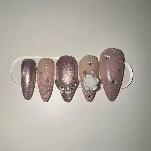 [BUNJANG] Glitter Nail Tips / 글리자석 네일팁