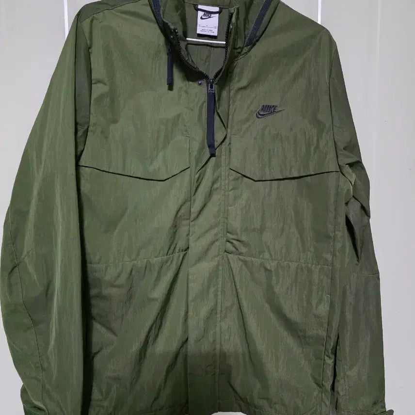 [BUNJANG] Nike Windbreaker Jacket Olive Khaki / 나이키 바람막이 점퍼 올리브 카키