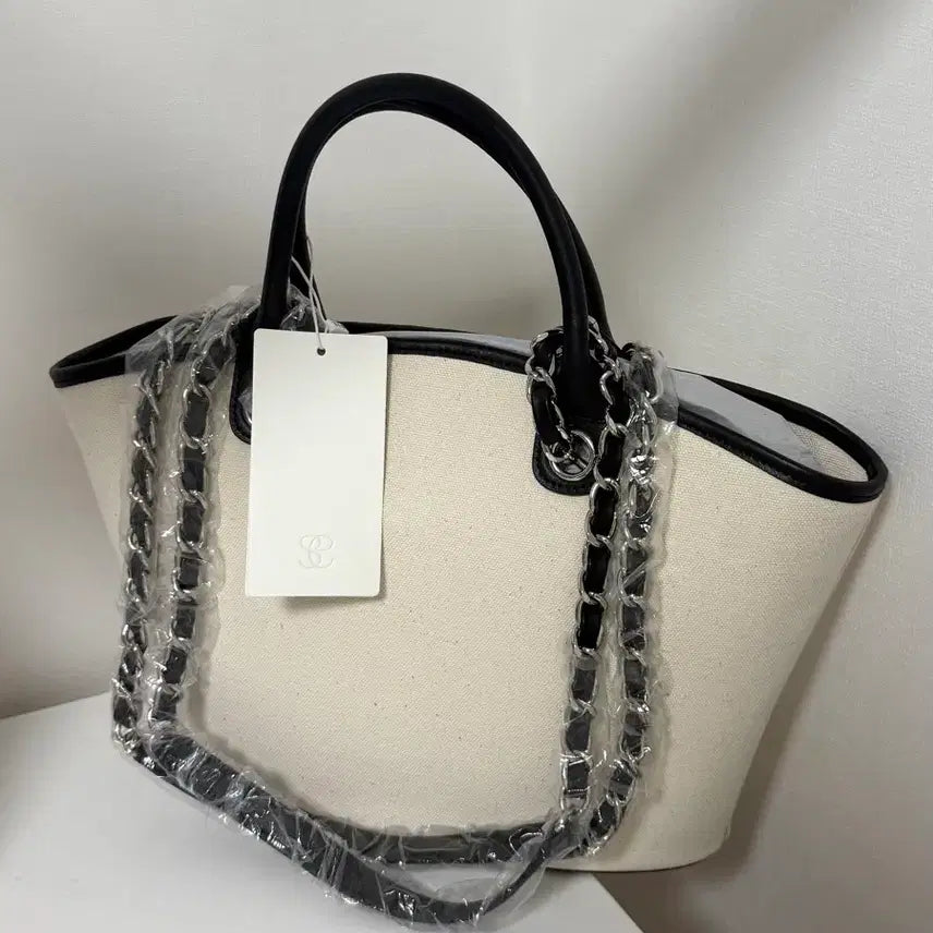 [BUNJANG] Sie Garden Canvas Chain Bag Beige / 시에sie 가든 캔버스 체인백 베이지 새상품