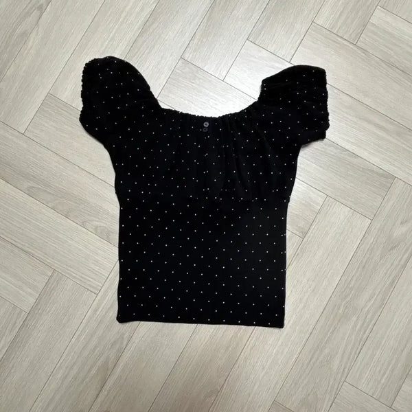 [BUNJANG] Puff Dot T-Shirt Size S / 퍼프 도트티 S