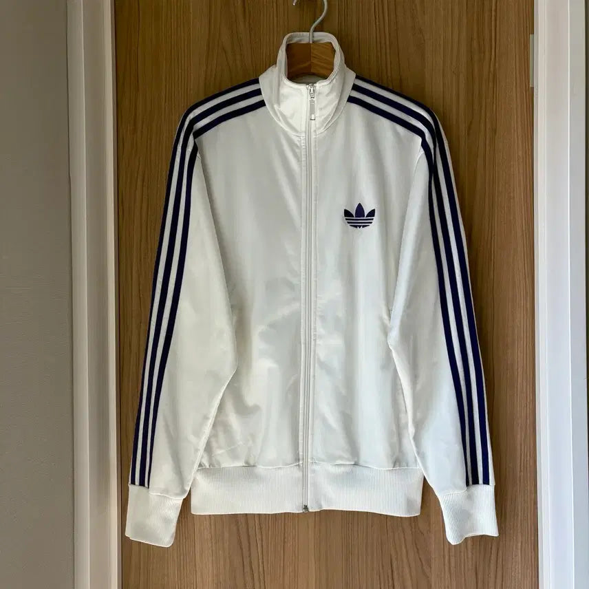[BUNJANG] Adidas Old Firebird Track Top Jersey White Navy S / [인기] 아디다스 구형 파이어버드 화이트 네이비 트랙탑 져지