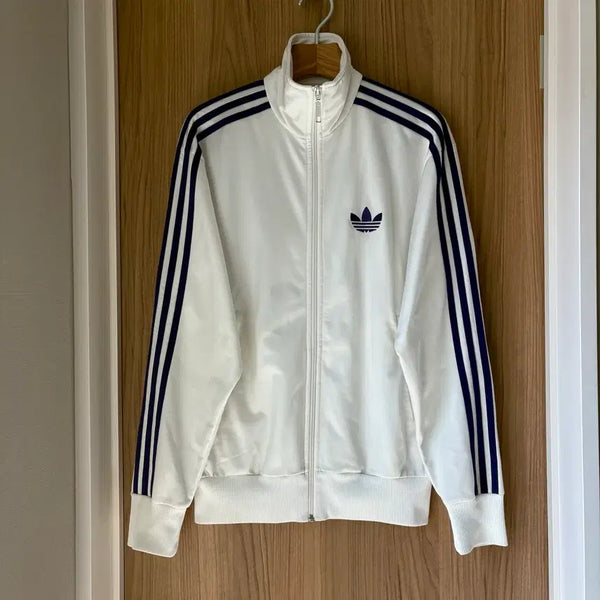 [BUNJANG] Adidas Old Firebird Track Top Jersey White Navy S / [인기] 아디다스 구형 파이어버드 화이트 네이비 트랙탑 져지