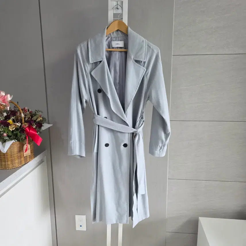 [BUNJANG] DEWL Light Blue Trench Coat / 듀엘 트렌치코트 라이트블루