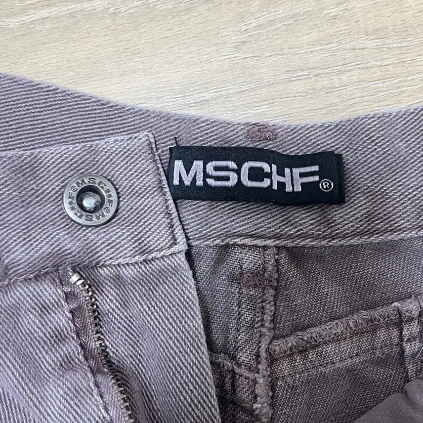 [BUNJANG] MSCHF Khaki Denim Bermuda Shorts / MSCHF 카키색 데님 반바지 미스치프 버뮤다 팬츠 로즈브라운
