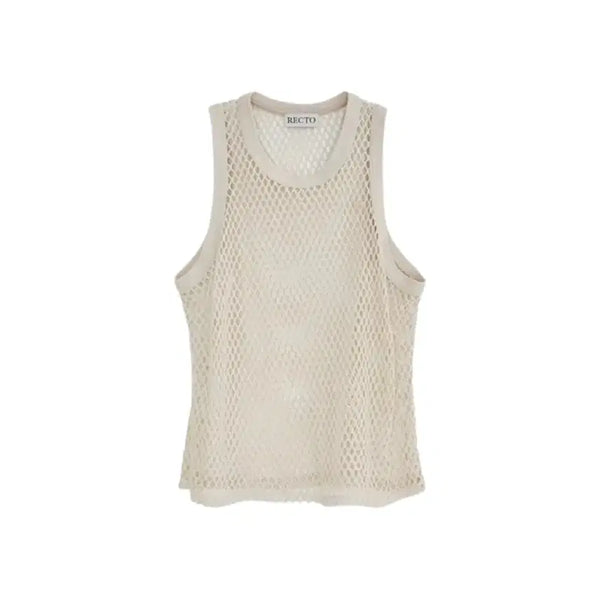 [BUNJANG] Recto Honeycomb Cotton Knit Top Set Beige / [M] 렉토 허니콤 코튼 니트 탑 세트 베이지