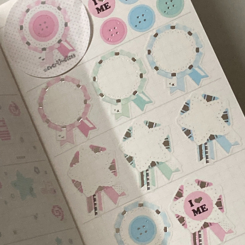 [BUNJANG] Never The Less Mini Rosette Kiss Cut Sticker Set / 네버더레스 미니 로제트 키스컷