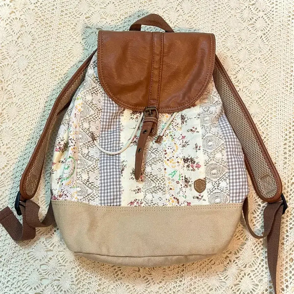 [BUNJANG] Vintage Patch Mori Girl Backpack / 빈티지 패치 백팩 모리걸