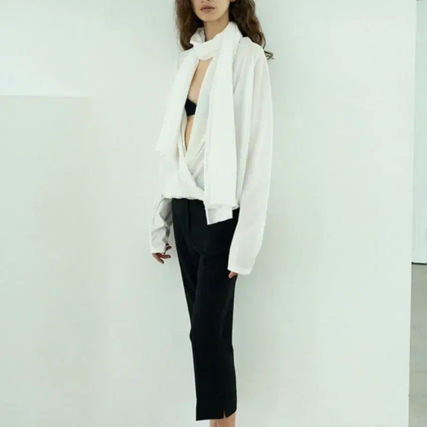 [BUNJANG] Havec Drape Sheer Top White / 새상품) 하베크 havec Drape sheer top White