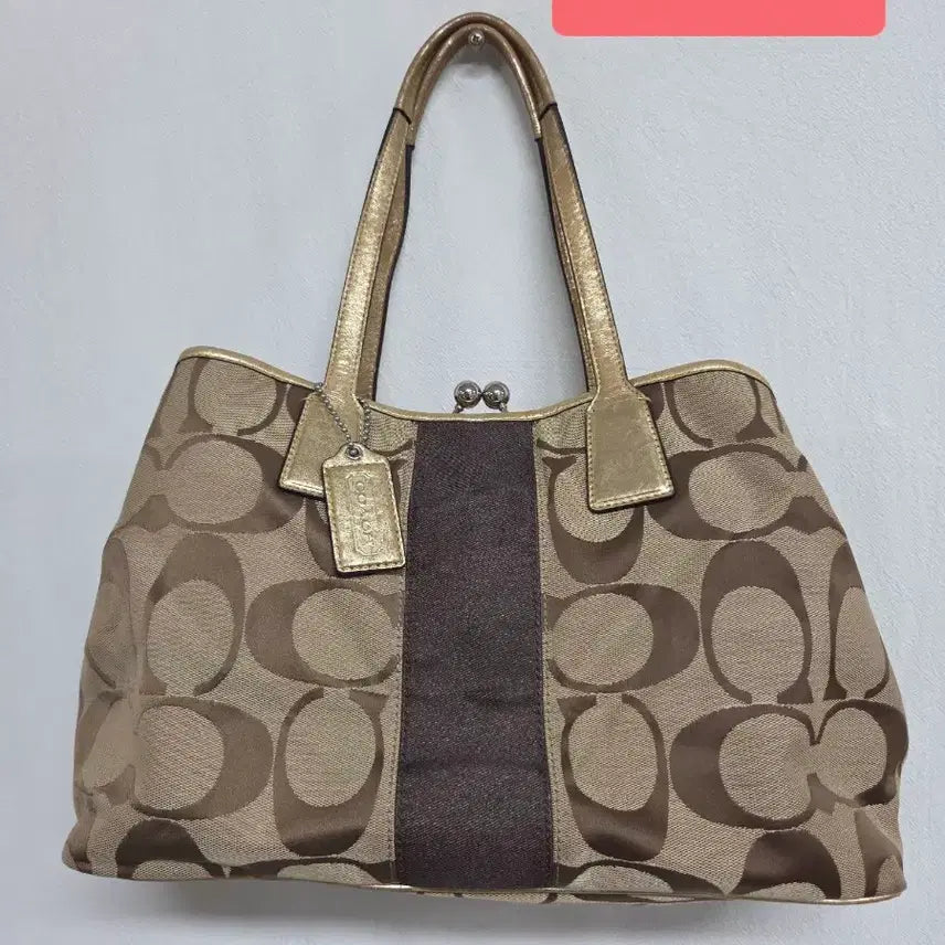 [BUNJANG] Coach Signature Tote Bag / 코치 시그니처 토드백 36*25*15