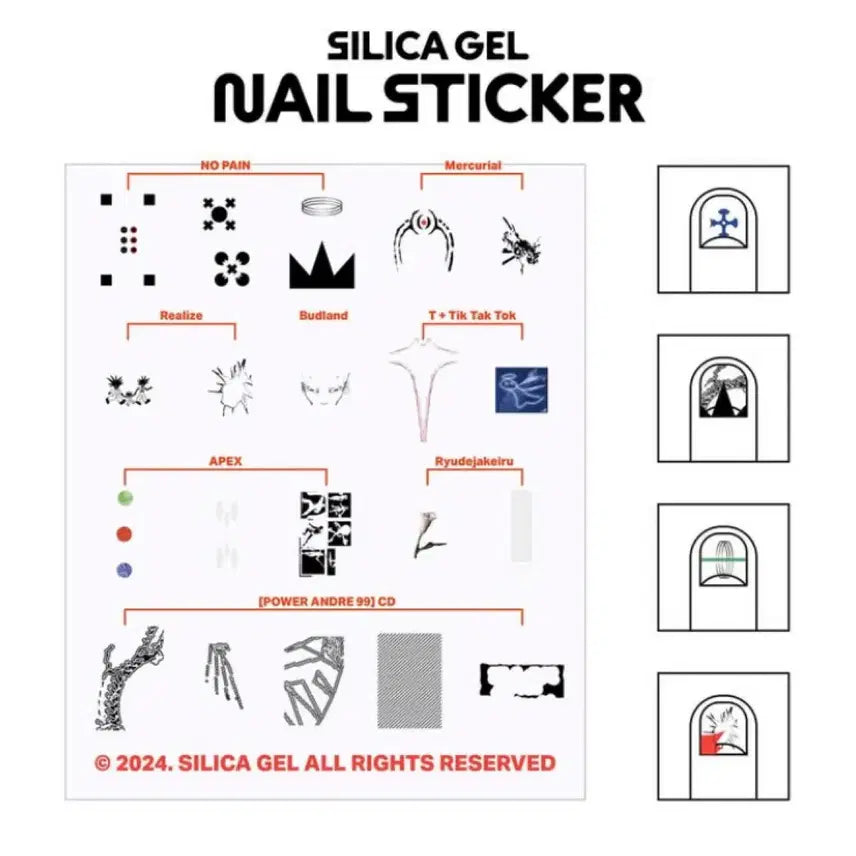 [BUNJANG] Silica Gel Nail Sticker (Sealed) / 미개봉 새상품) 실리카겔 md 네일스티커