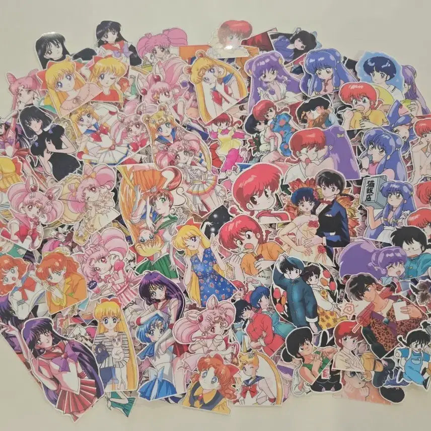 [BUNJANG] Sailor Moon & Ranma 1/2 Die-Cut Stickers (340 pcs) / 세일러문,란마2/1 인컷 340p 다꾸처분합니다~