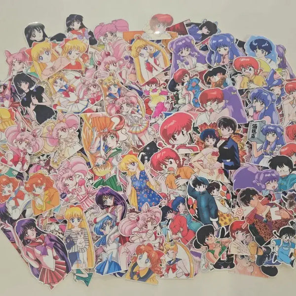 [BUNJANG] Sailor Moon & Ranma 1/2 Die-Cut Stickers (340 pcs) / 세일러문,란마2/1 인컷 340p 다꾸처분합니다~