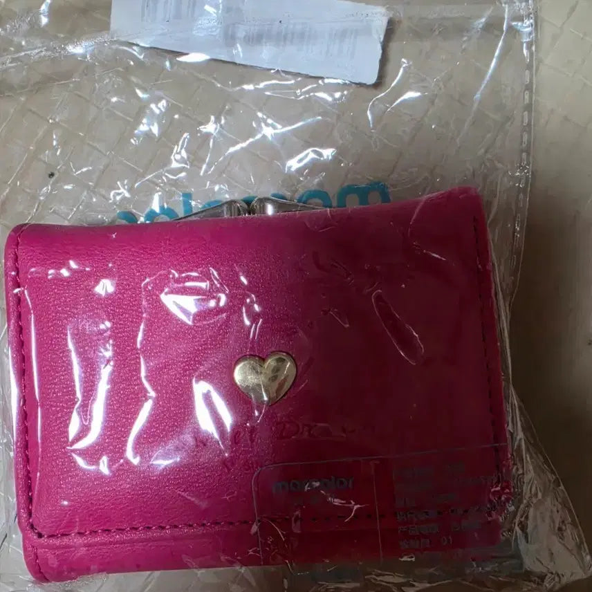 [BUNJANG] Dream Skin Pink Heart Bifold Wallet / DREAM SKIN 핑크 하트 반지갑