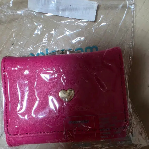 [BUNJANG] Dream Skin Pink Heart Bifold Wallet / DREAM SKIN 핑크 하트 반지갑