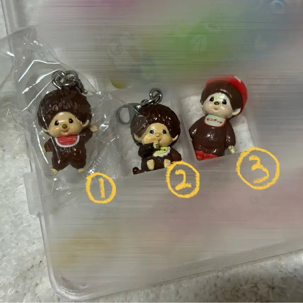 [BUNJANG] Monchhichi Mezushi Set Vol. 1 Gacha Keyring Figures / 일괄 세트! 몬치치 메지루시 1탄 가챠 키링 피규어 베베치치