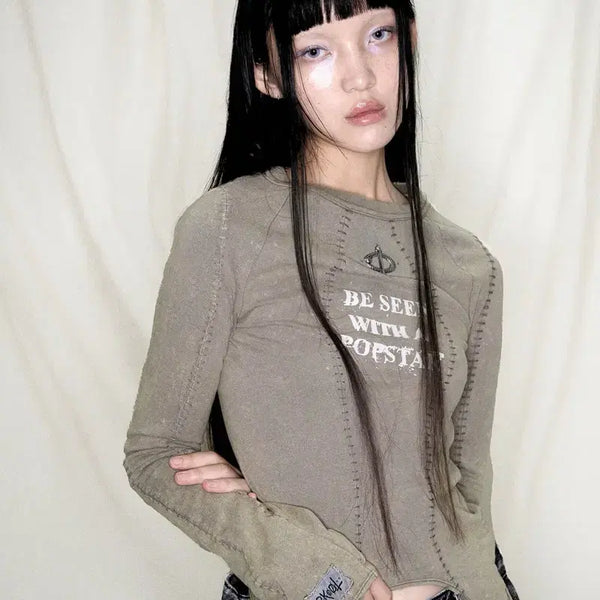 [BUNJANG] SKOOT New Fangs Long Sleeve Top S / 스쿠읏 SKOOT New Fangs Top 긴팔 티셔츠 S