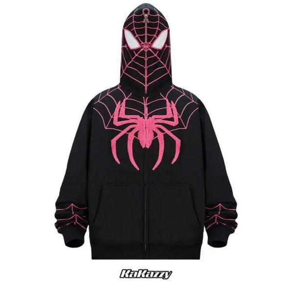 [BUNJANG] Kakachi Spider-Man Hoodie Zip-Up / 카카지 스파이더맨 후드집업