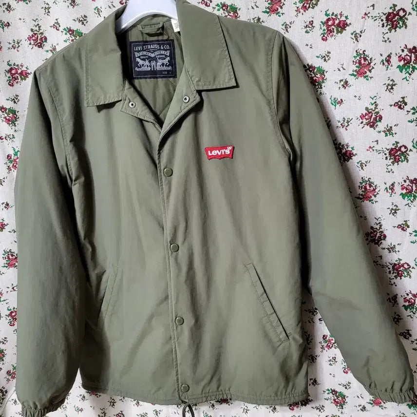 [BUNJANG] Levi's Genuine Coach Jacket Khaki Lightweight Padded / 최상급 리바이스 정품 코치 자켓 90 가단52 총장70 누빔안감 경량패딩