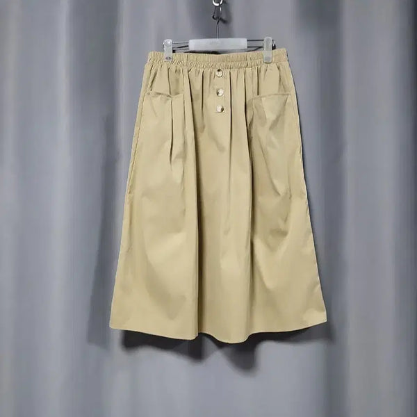 [BUNJANG] Pocket Button Point Skirt / 포켓 버튼 포인트 스커트