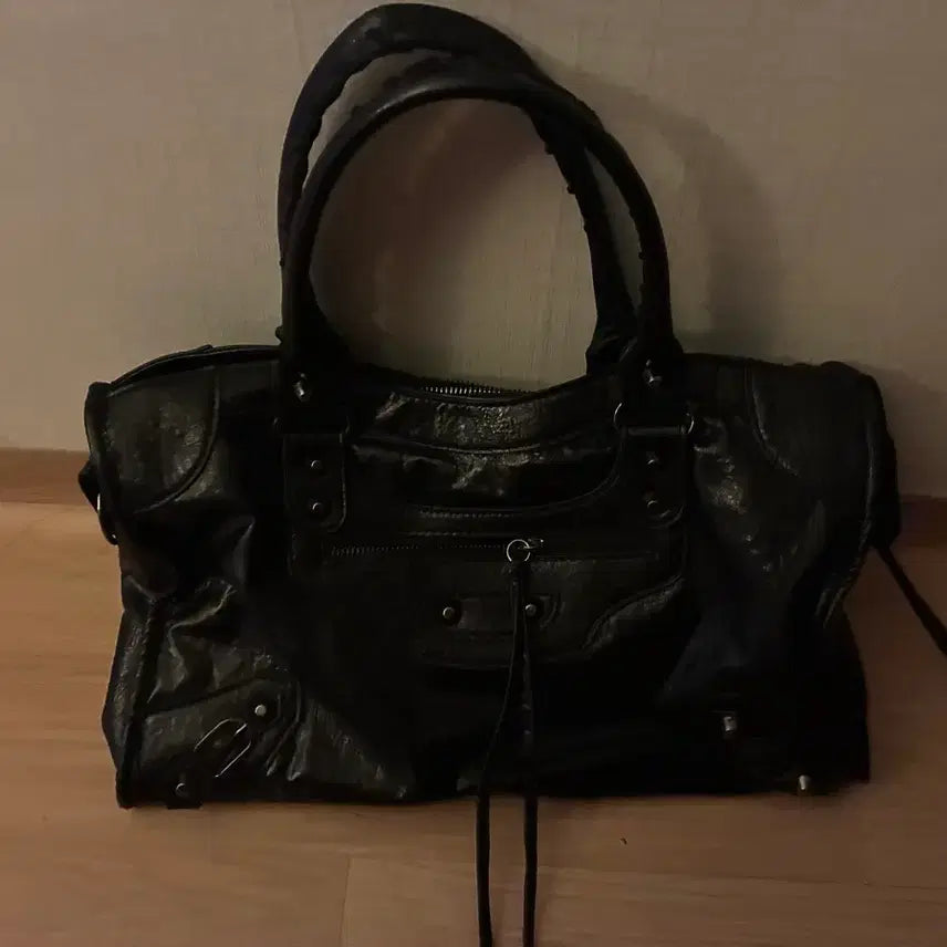 [BUNJANG] Motor Bag Black Punk Gyaru Shoulder Bag / 모터백 블랙 펑크 갸루 백 숄더백