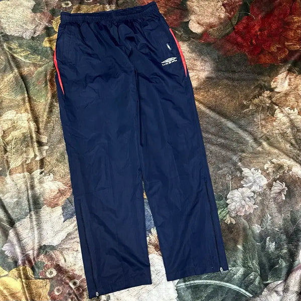[BUNJANG] Umbro Old School Red Sideline Navy Track Pants L / 엄브로 올드스쿨 레드 사이드라인 네이비트랙팬츠 L