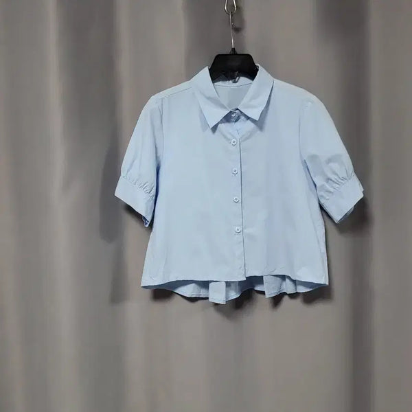 [BUNJANG] Back Pleats Blouse / 뒷면 플리츠 블라우스